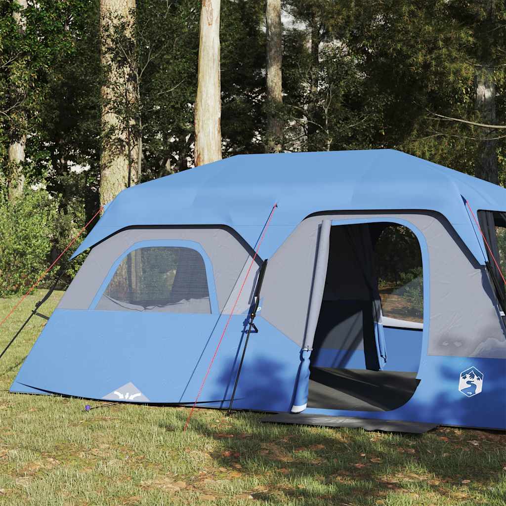 Familienzelt 9 Personen Blau Quick Release Wasserdicht