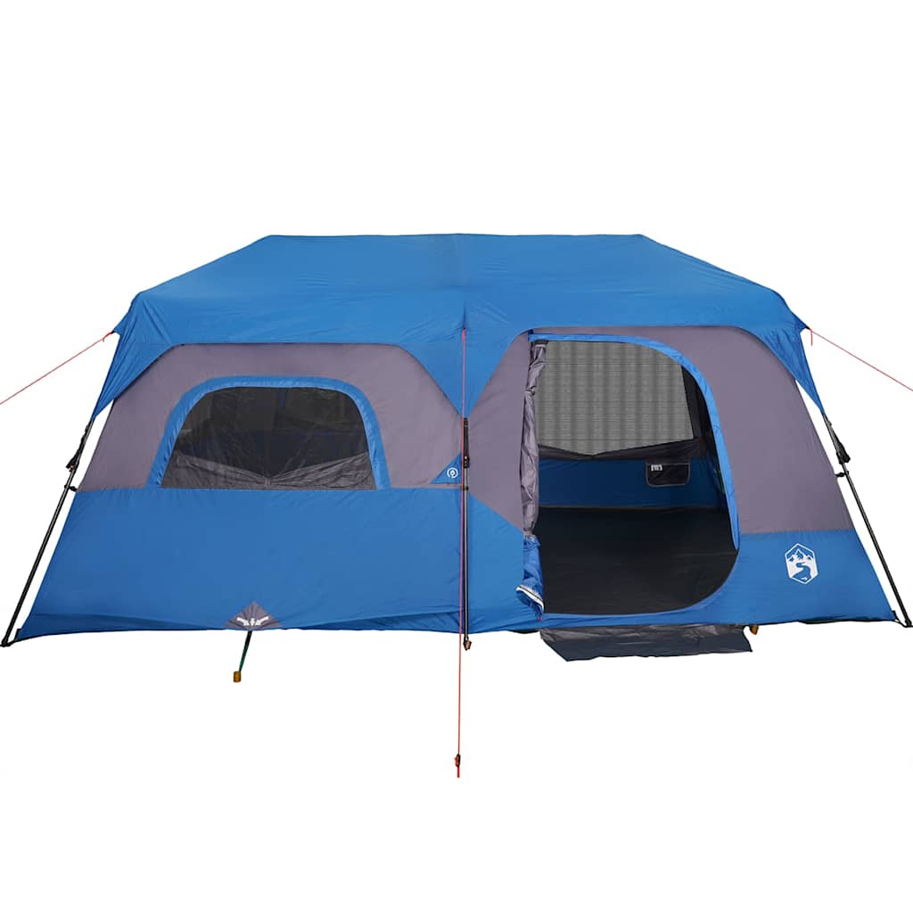 Familienzelt 9 Personen Blau Quick Release Wasserdicht