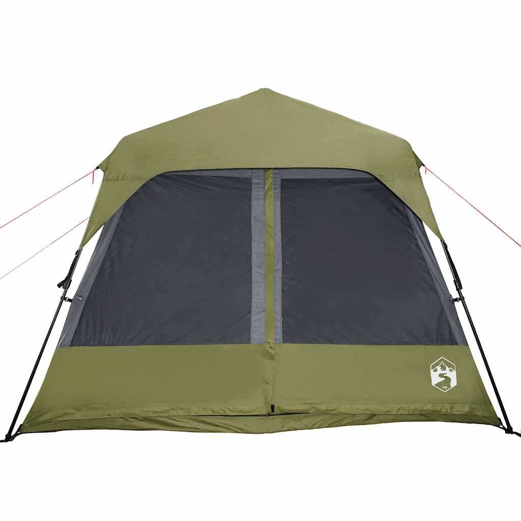 Family Tent 9 Persons Green Quick Release Waterproof