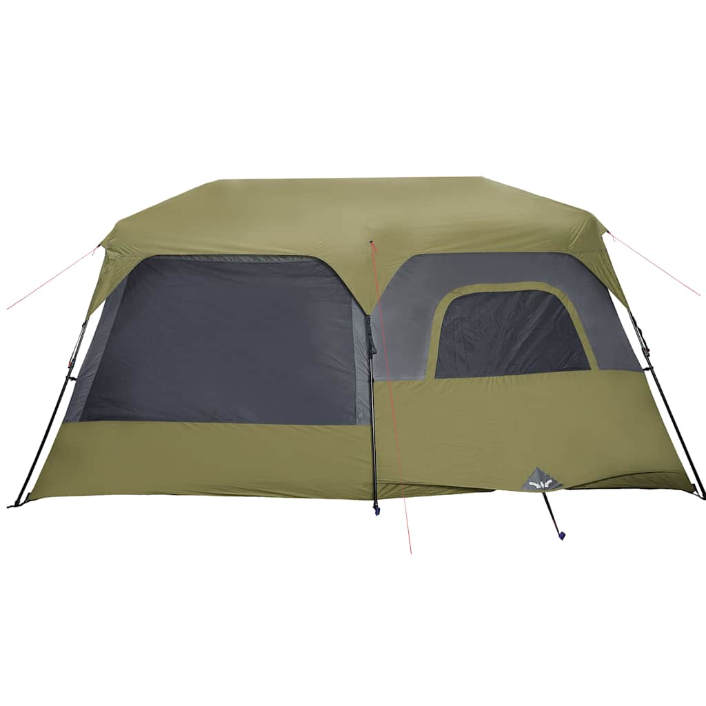 Family Tent 9 Persons Green Quick Release Waterproof