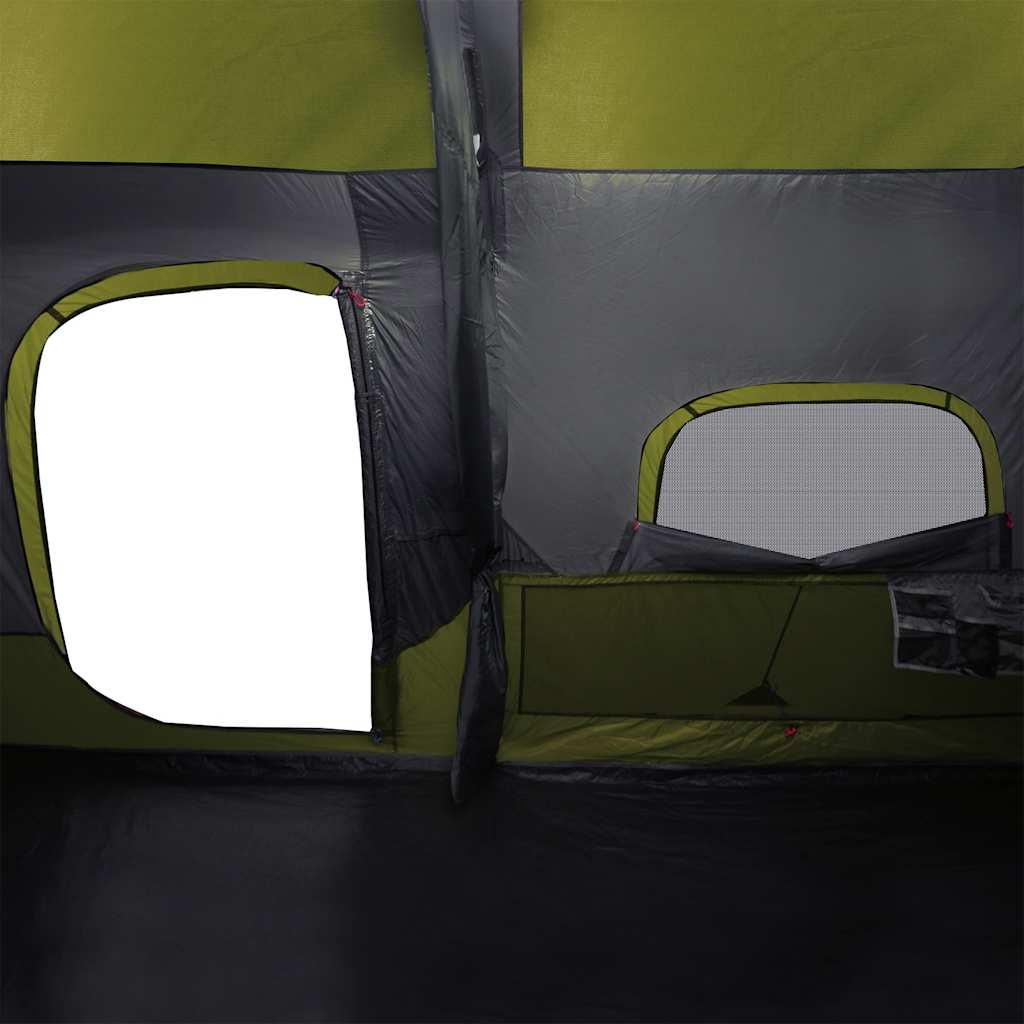 Family Tent 9 Persons Green Quick Release Waterproof