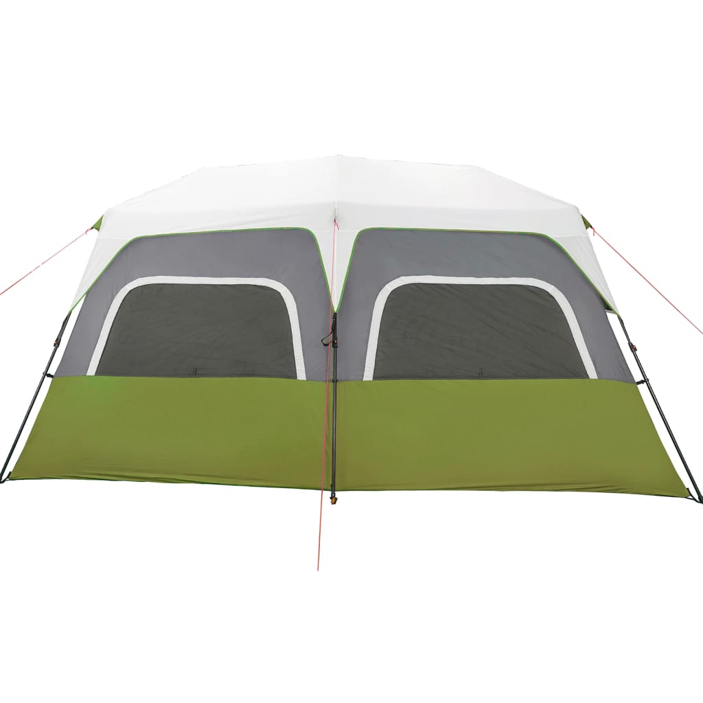 Family Tent with LED 10 Persons Light Green Quick Release