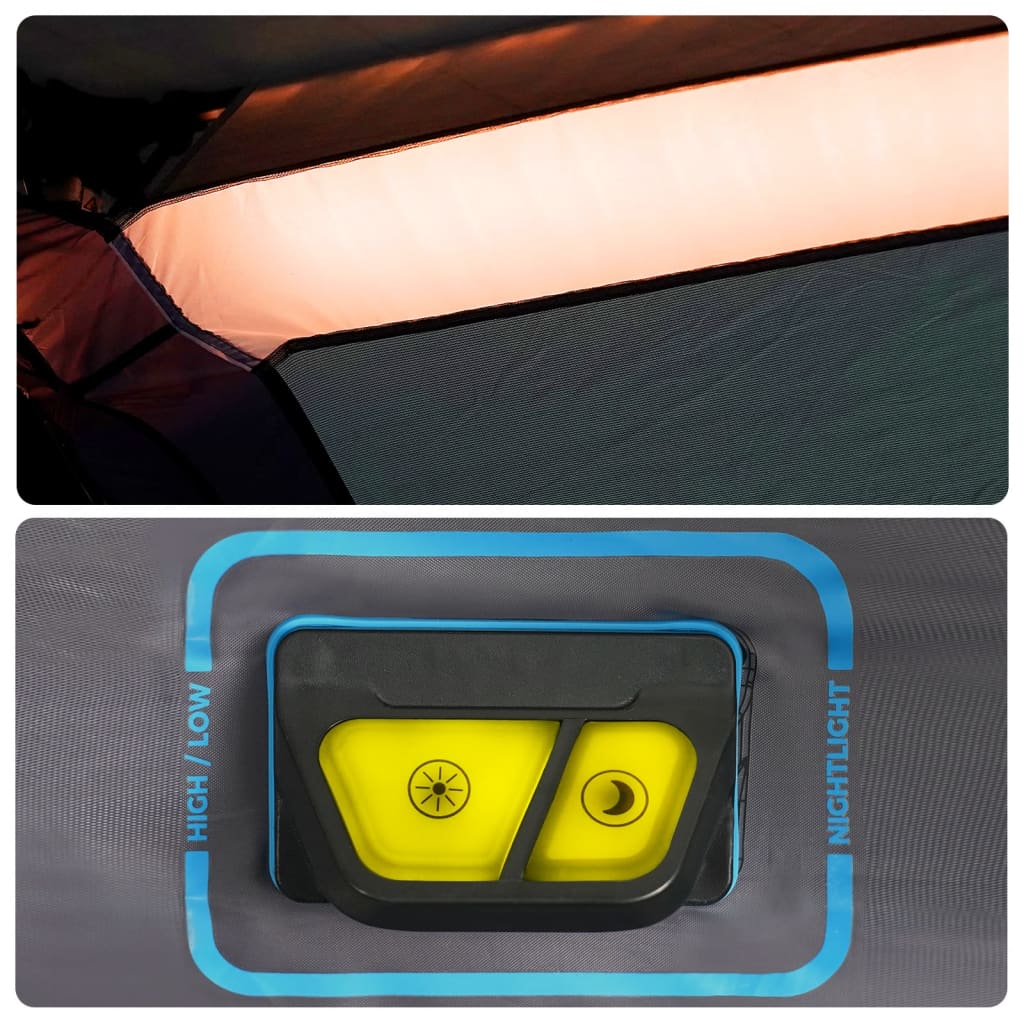 Family Tent with LED 10 Persons Light Green Quick Release