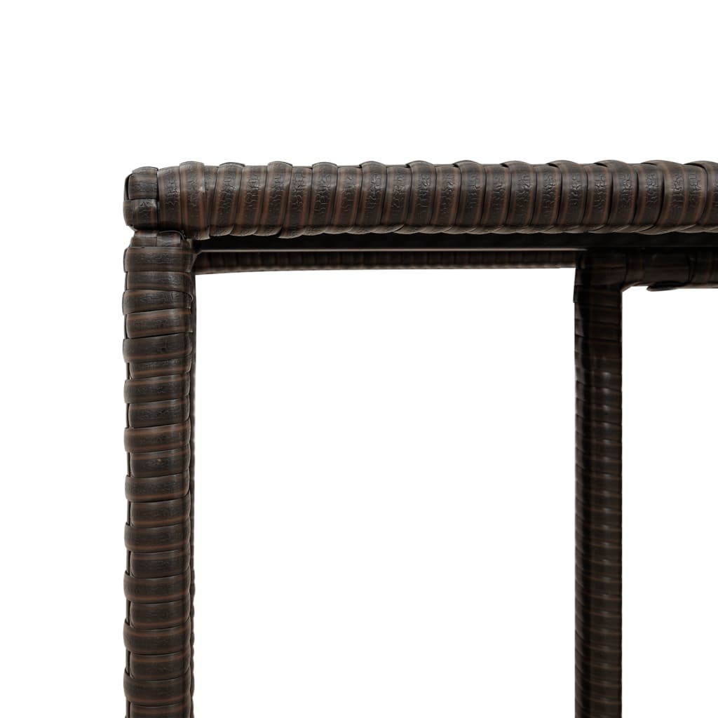 Outdoor racks 2 pcs. Brown poly rattan