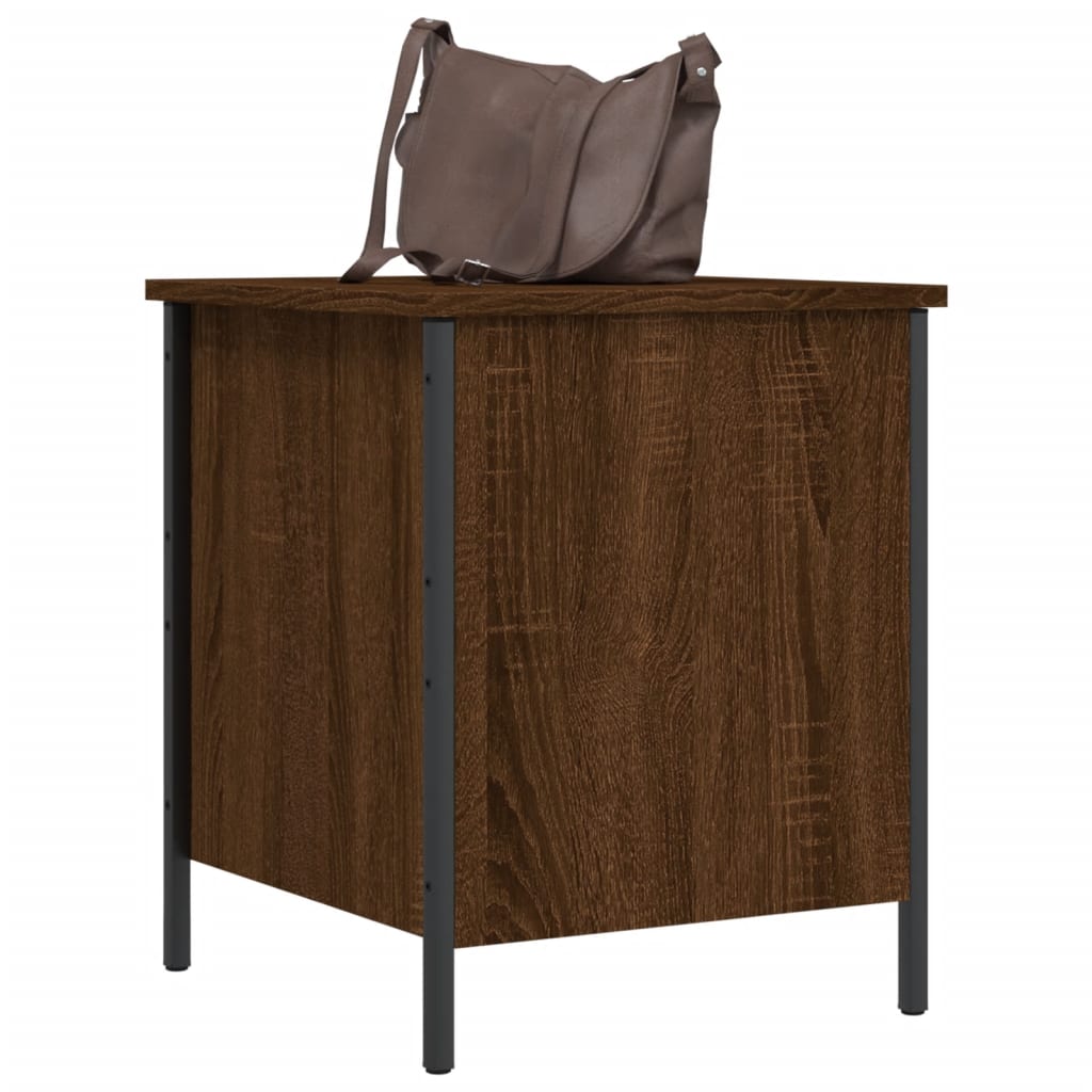Bench with storage space Brown Oak 40x42.5x50 cm Wood material