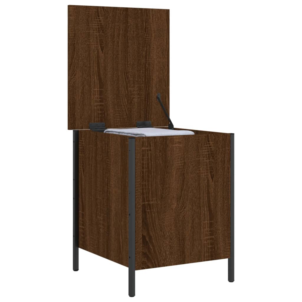 Bench with storage space Brown Oak 40x42.5x50 cm Wood material
