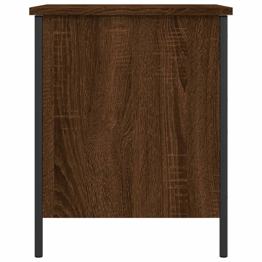 Bench with storage space Brown Oak 40x42.5x50 cm Wood material