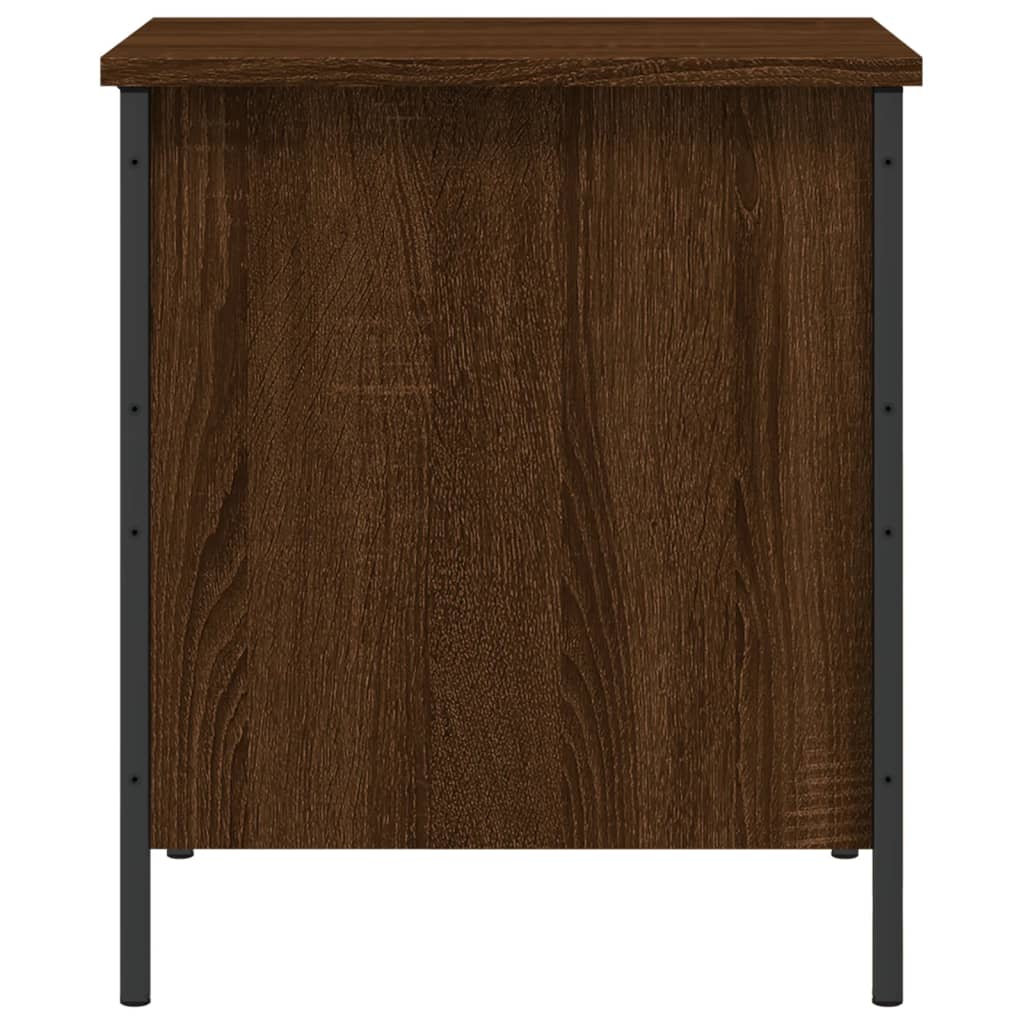 Bench with storage space Brown Oak 40x42.5x50 cm Wood material