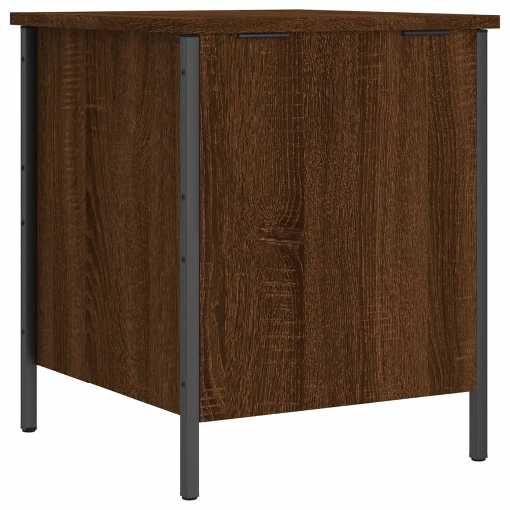Bench with storage space Brown Oak 40x42.5x50 cm Wood material