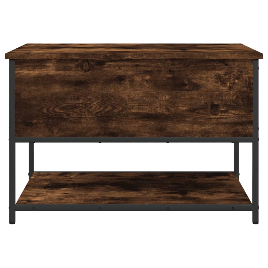 Bench with storage space smoked oak 70x42.5x47 cm wood material