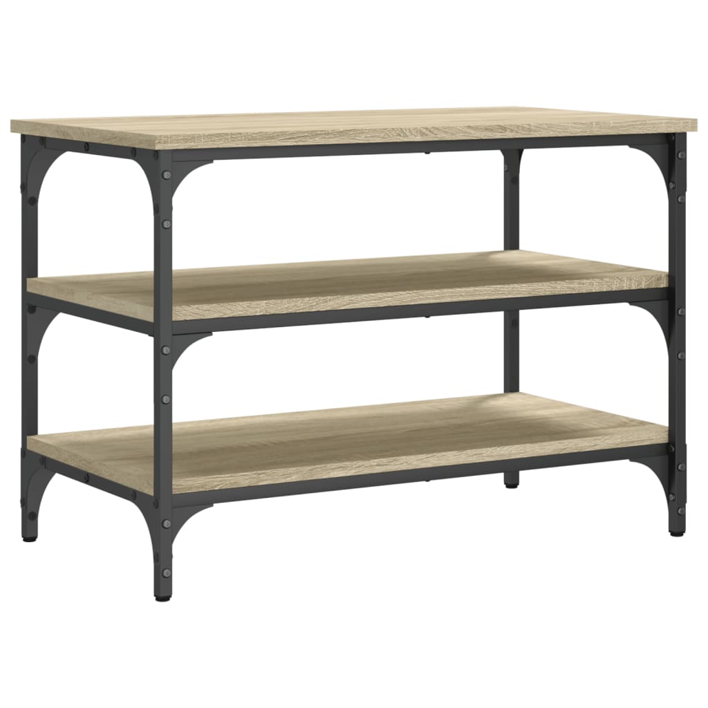 Shoe bench Sonoma oak 70x38.5x49 cm wood material