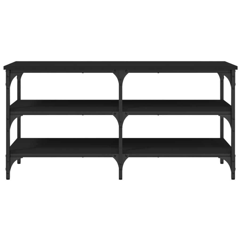 Shoe Bench Black 100x38.5x49cm Wood Material