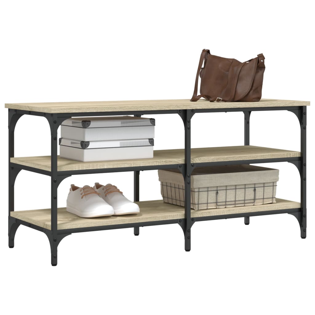 Shoe bench Sonoma oak 100x38.5x49 cm wood material