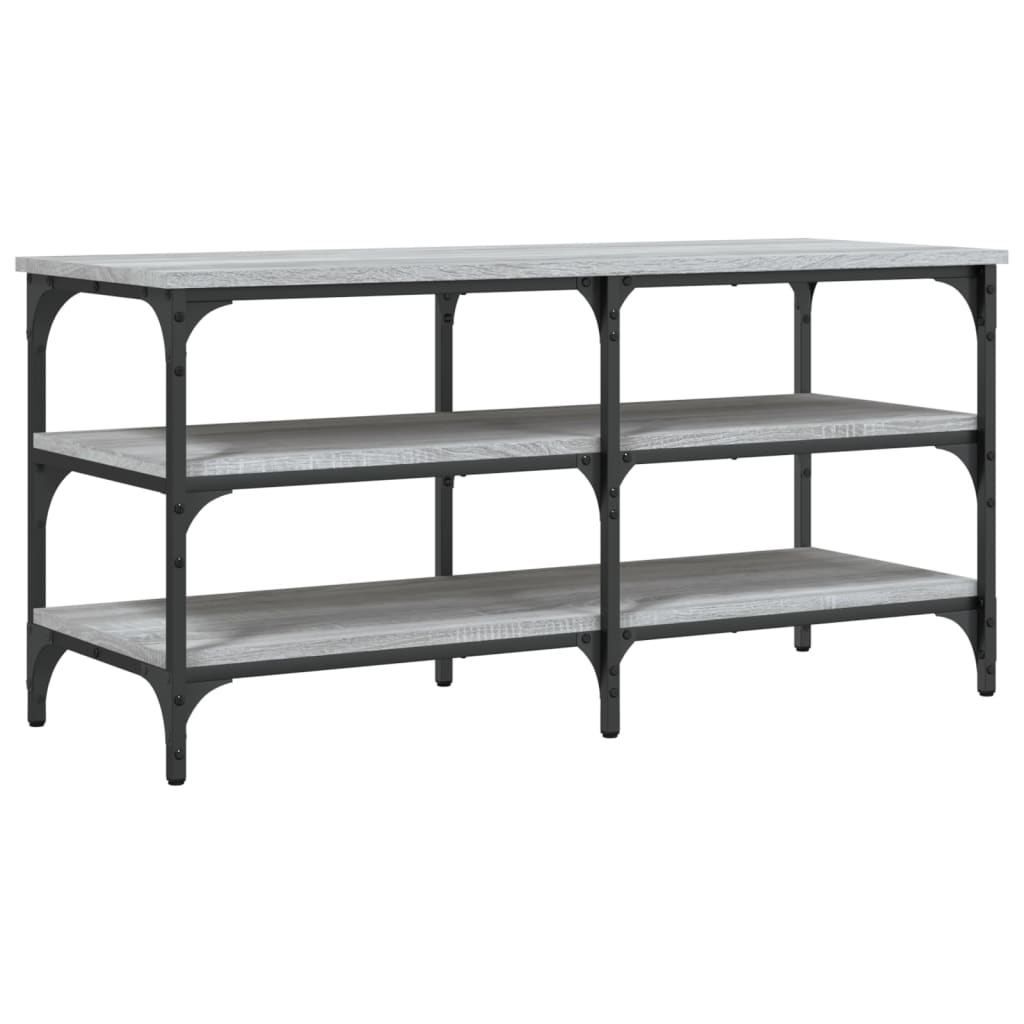 Shoe Bench Grey Sonoma 100x38.5x49 cm Wood Material