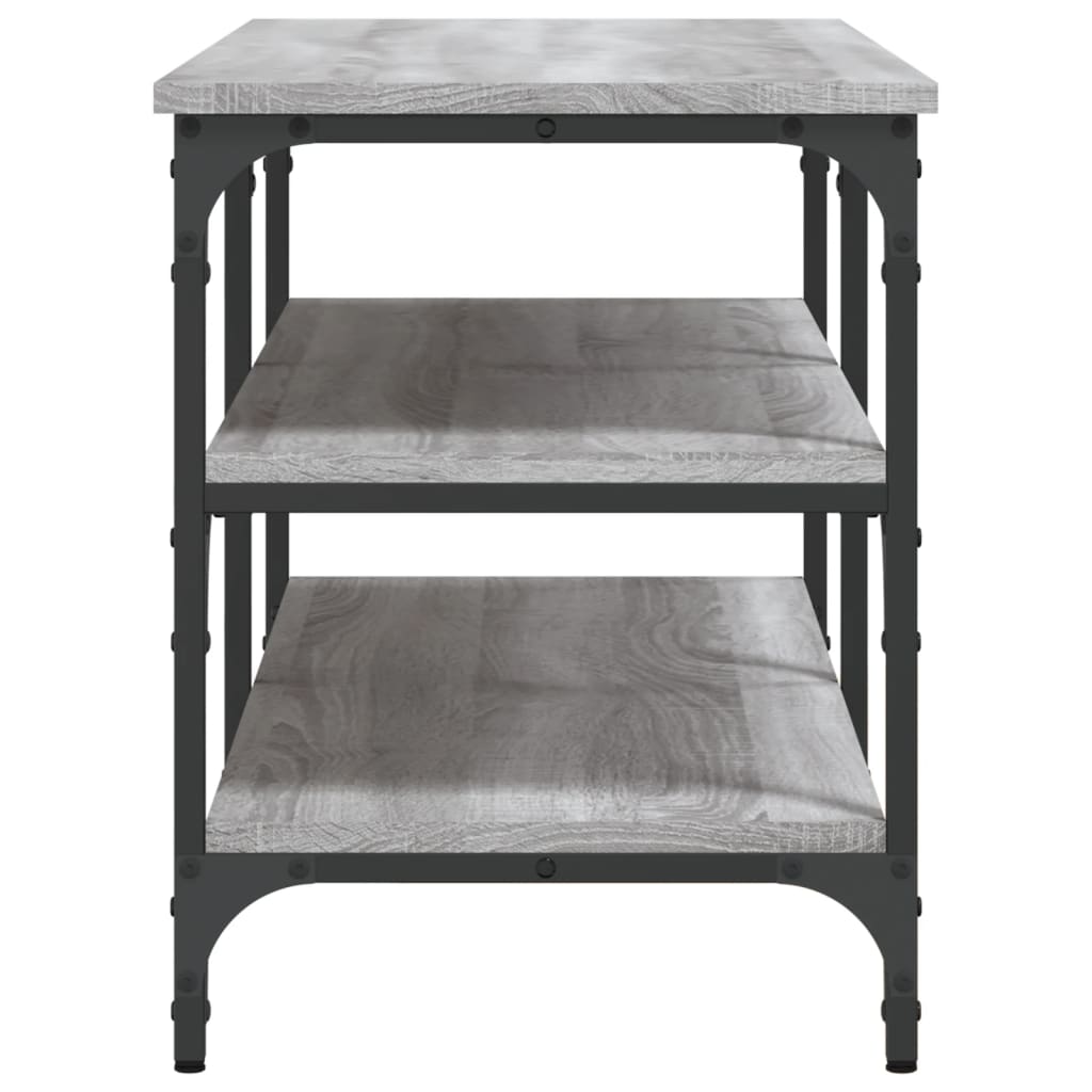 Shoe Bench Grey Sonoma 100x38.5x49 cm Wood Material