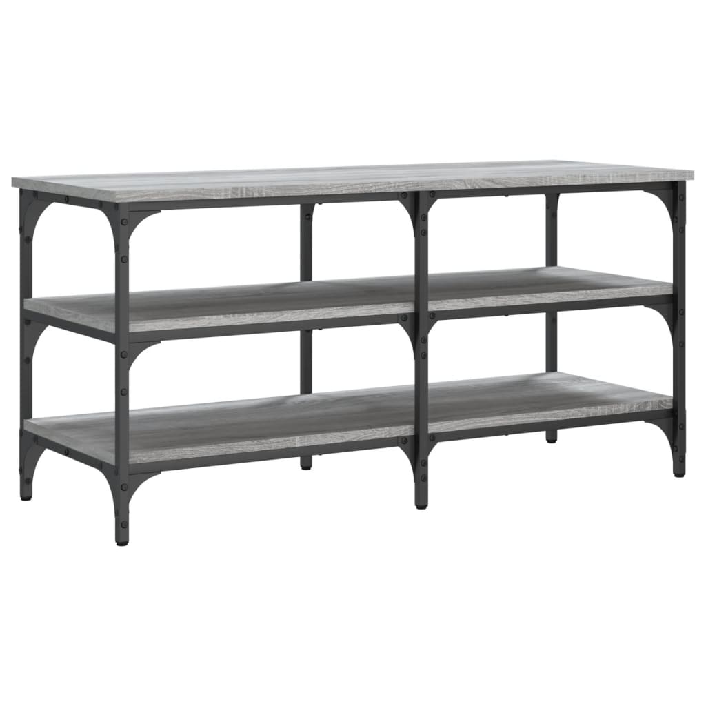Shoe Bench Grey Sonoma 100x38.5x49 cm Wood Material