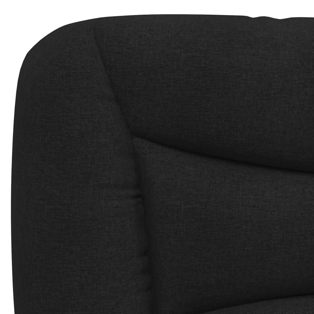 Bettgestell ohne Matratze "Hvar" Schwarz 80x200 cm Stoff