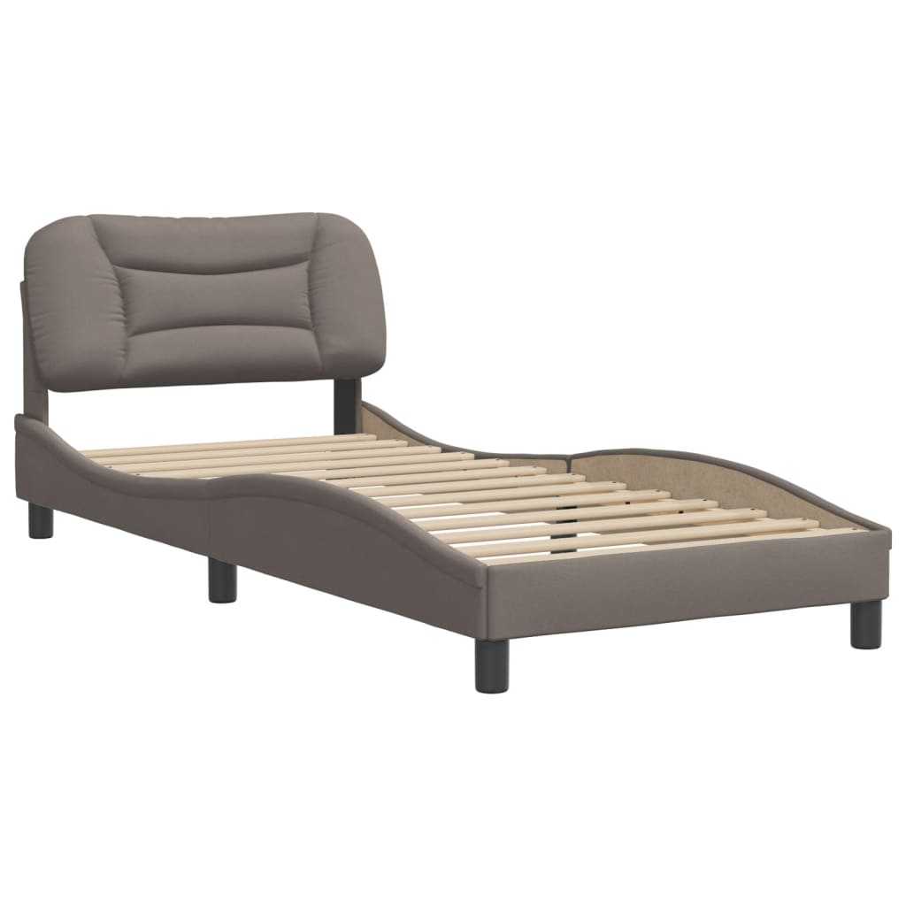 Bettgestell ohne Matratze "Hvar" Taupe 80x200 cm Stoff