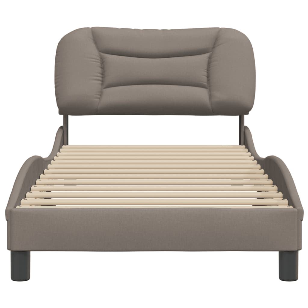 Bettgestell ohne Matratze "Hvar" Taupe 80x200 cm Stoff