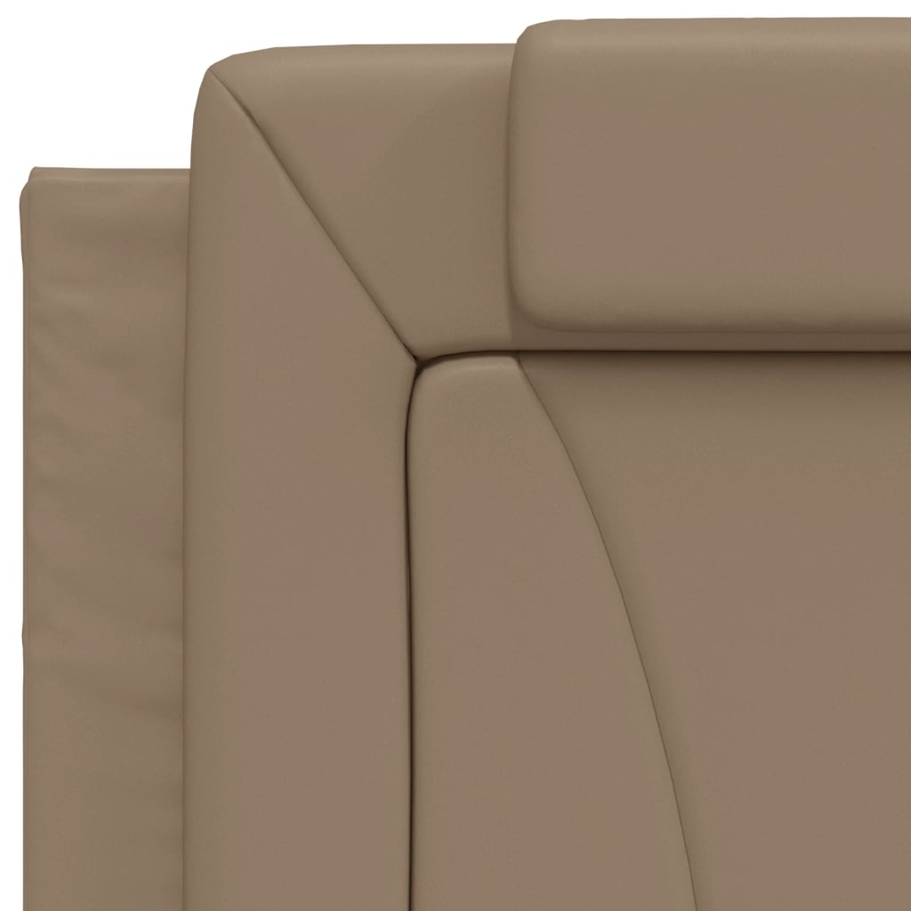 Bettgestell "Viana" ohne Matratze Cappuccino-Braun 80x200 cm Kunstleder