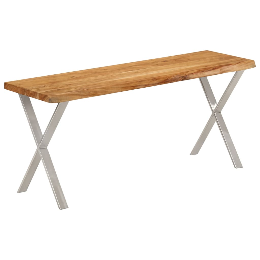 Bank Baumkante 105 cm Massivholz Akazie