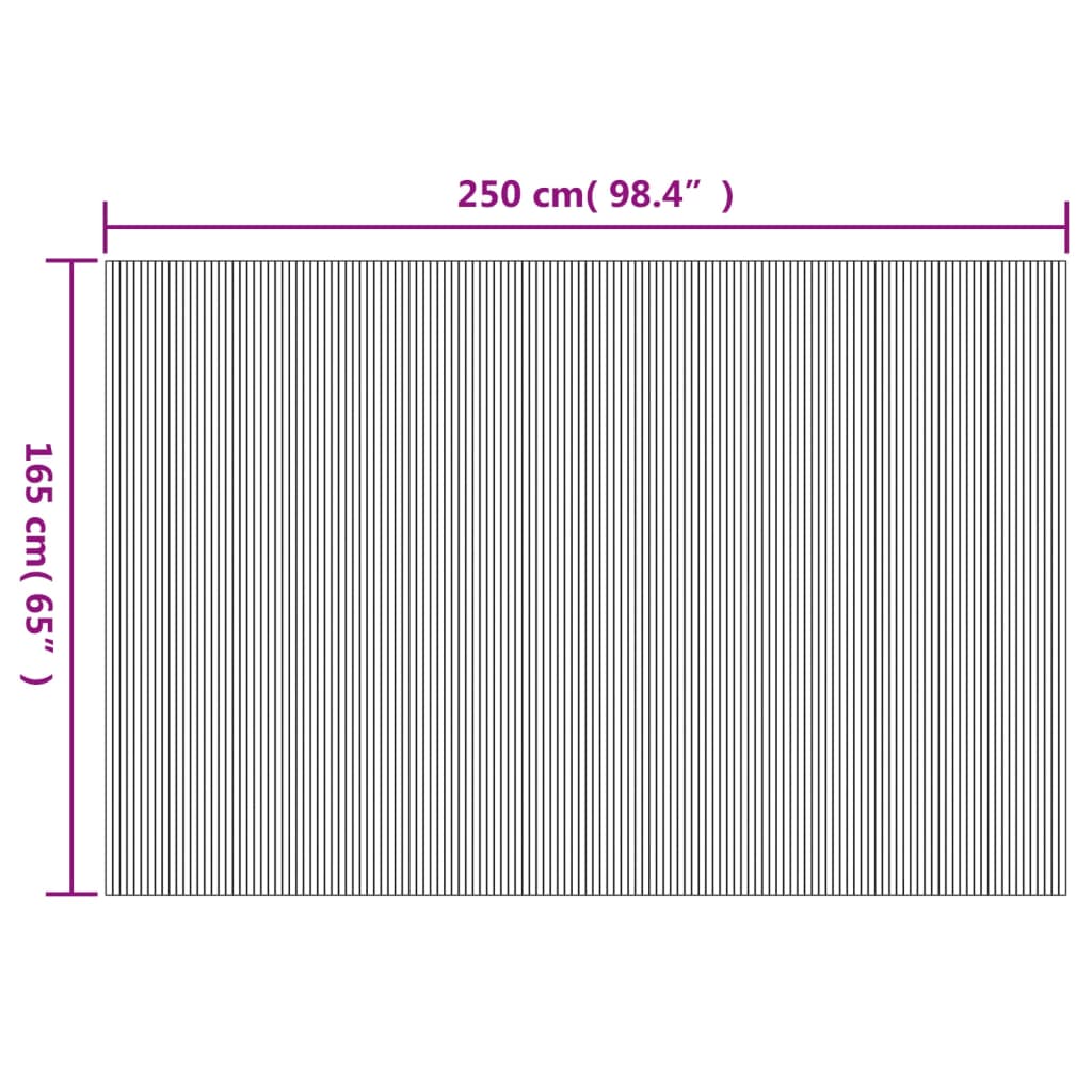 Screen Black 165x250 cm Bamboo