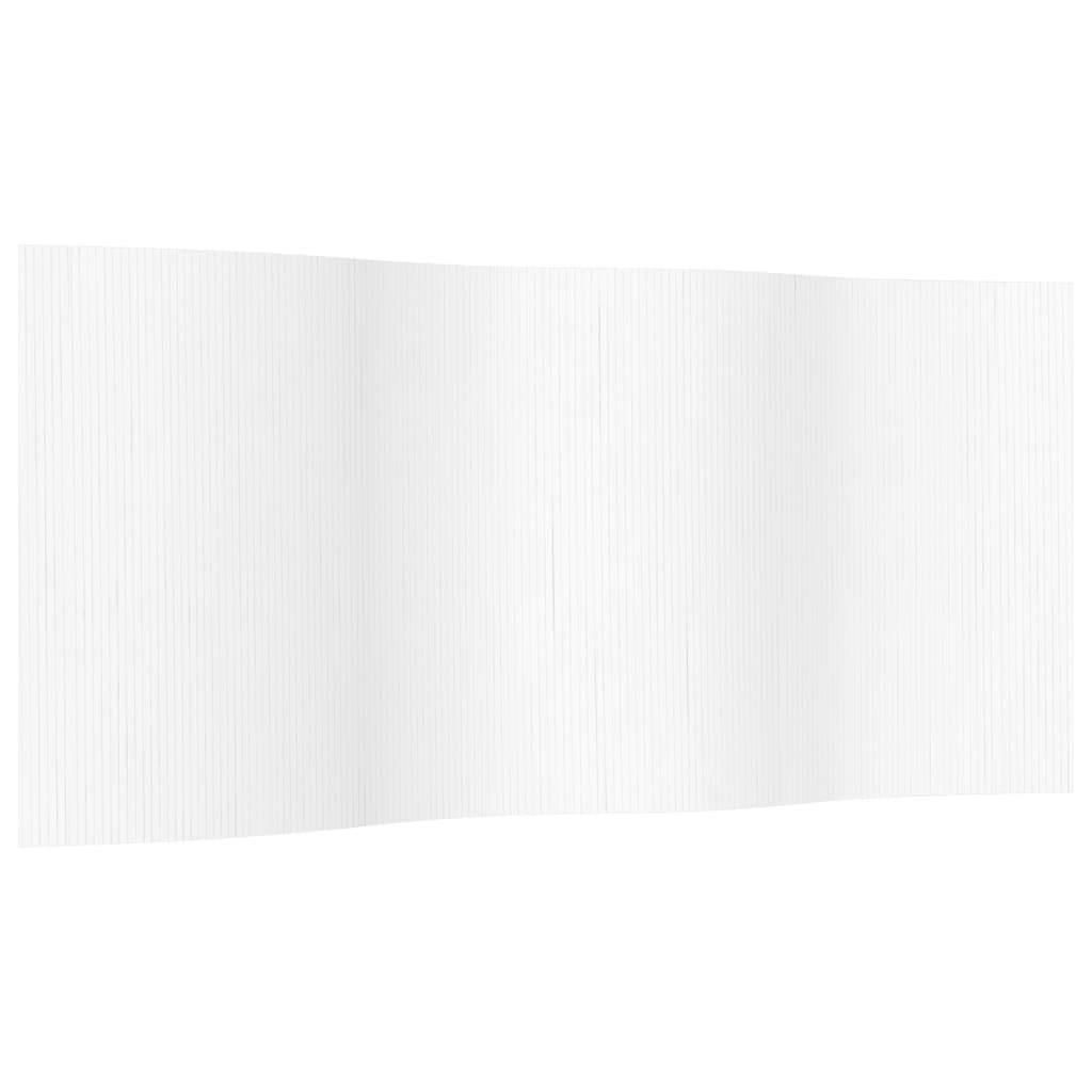 Paravent White 165x400 cm Bamboo