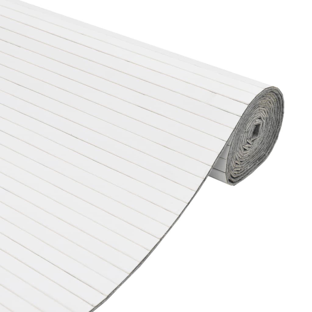 Paravent White 165x400 cm Bamboo