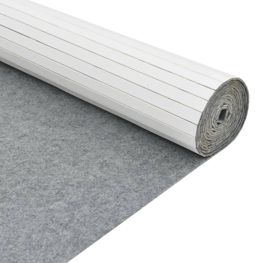 Paravent White 165x400 cm Bamboo