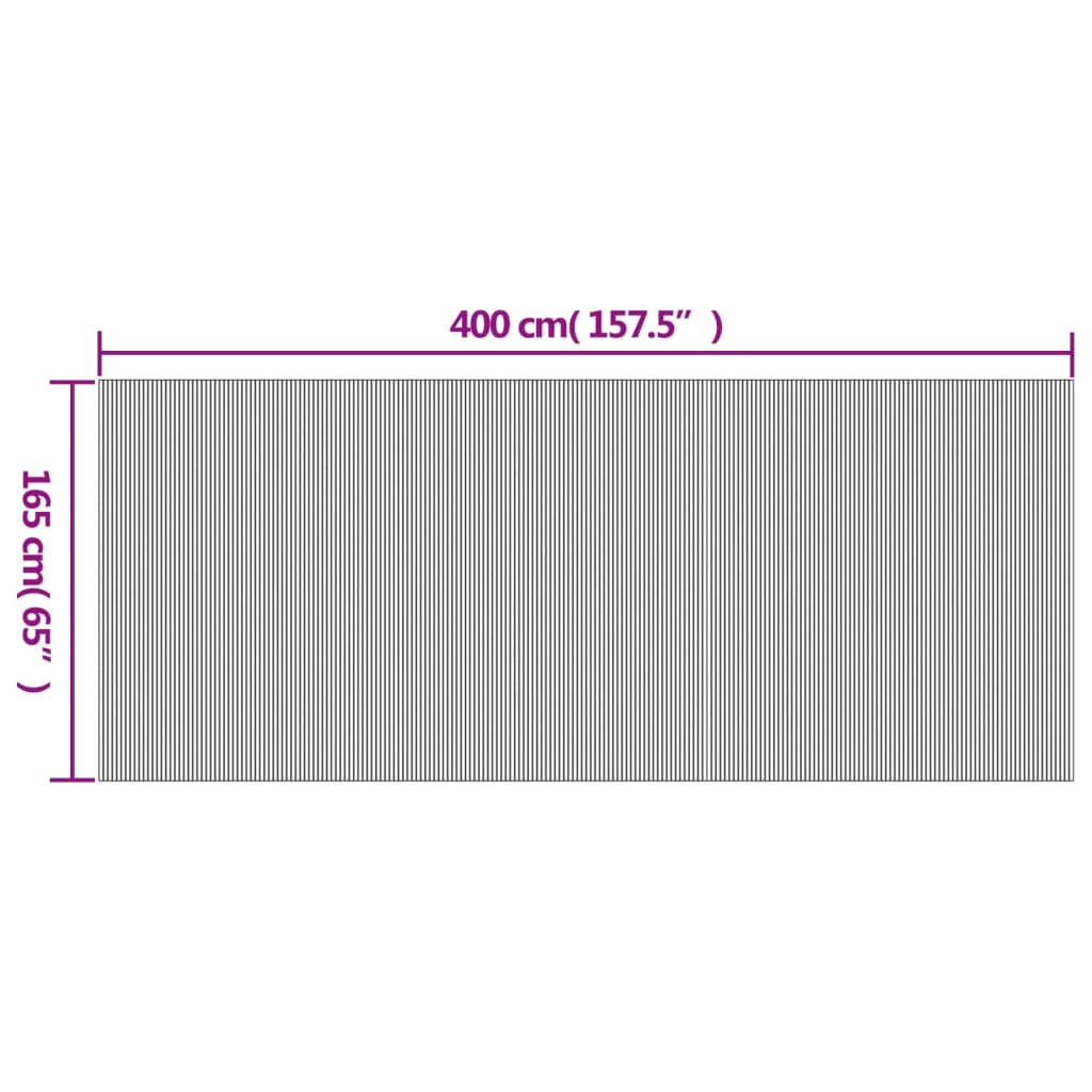 Paravent White 165x400 cm Bamboo