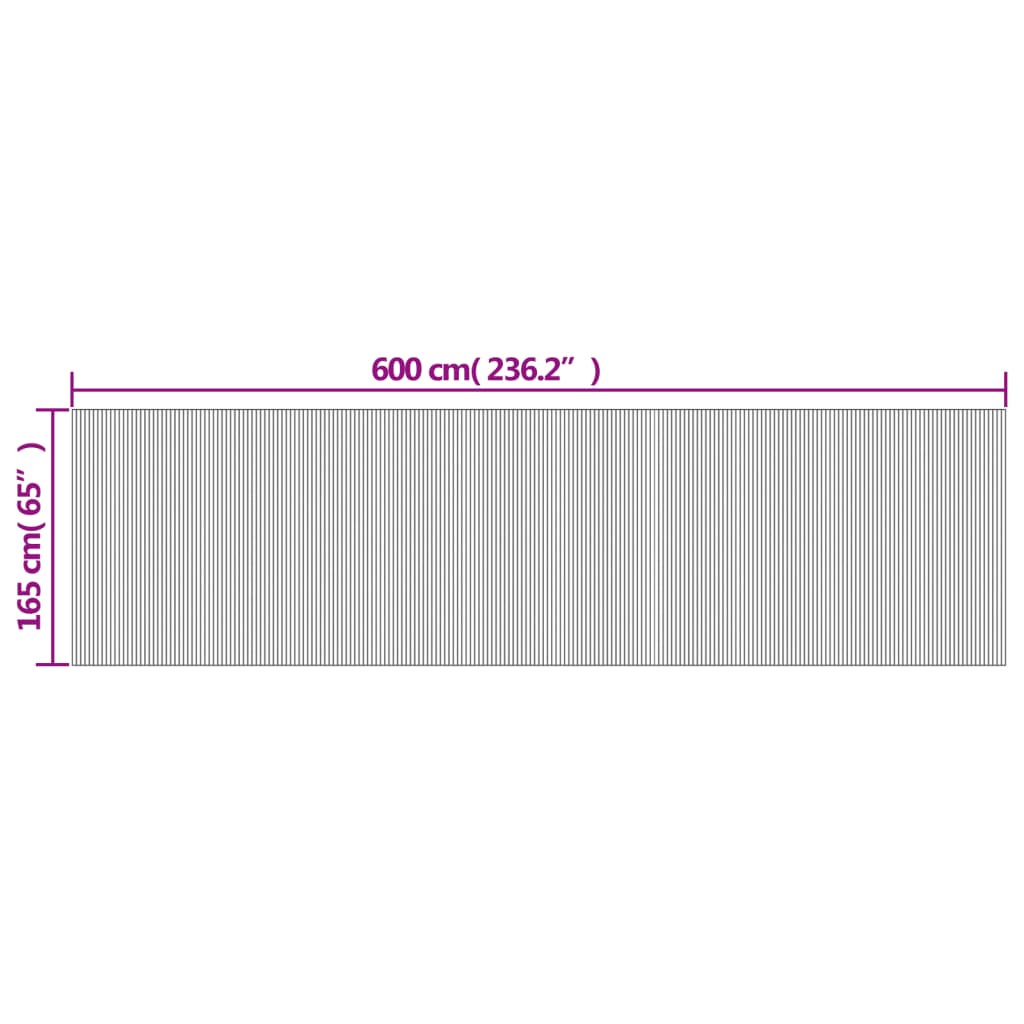 Screen brown 165x600 cm bamboo