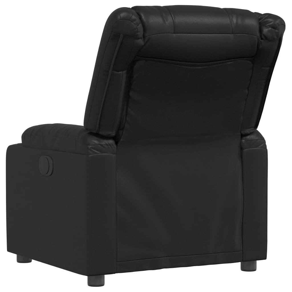 Relaxing Chair Black Faux Leather