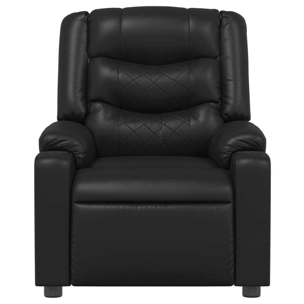 Relaxing Chair Black Faux Leather