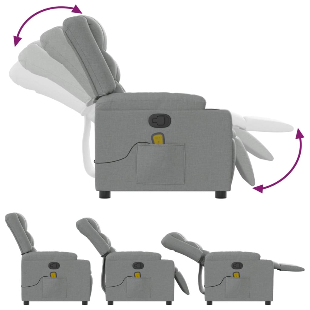 massage chair light gray fabric