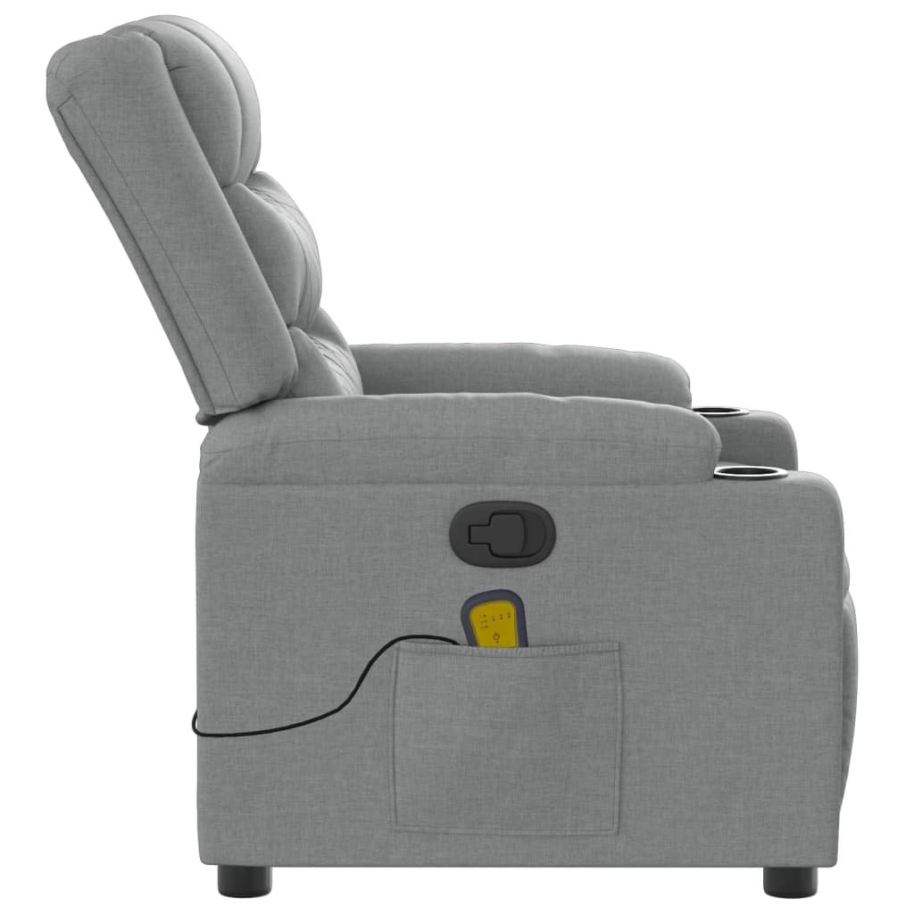 massage chair light gray fabric