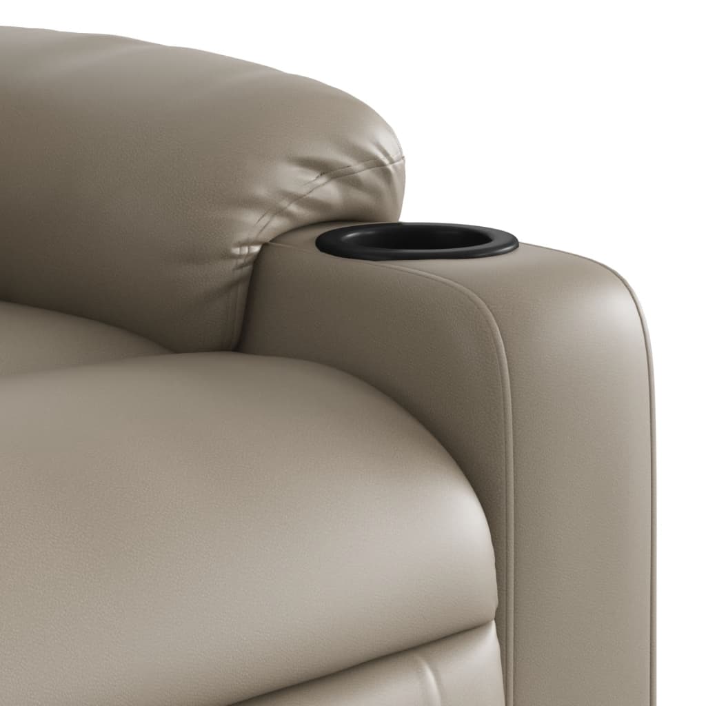 Relaxing chair cappuccino brown imitation leather