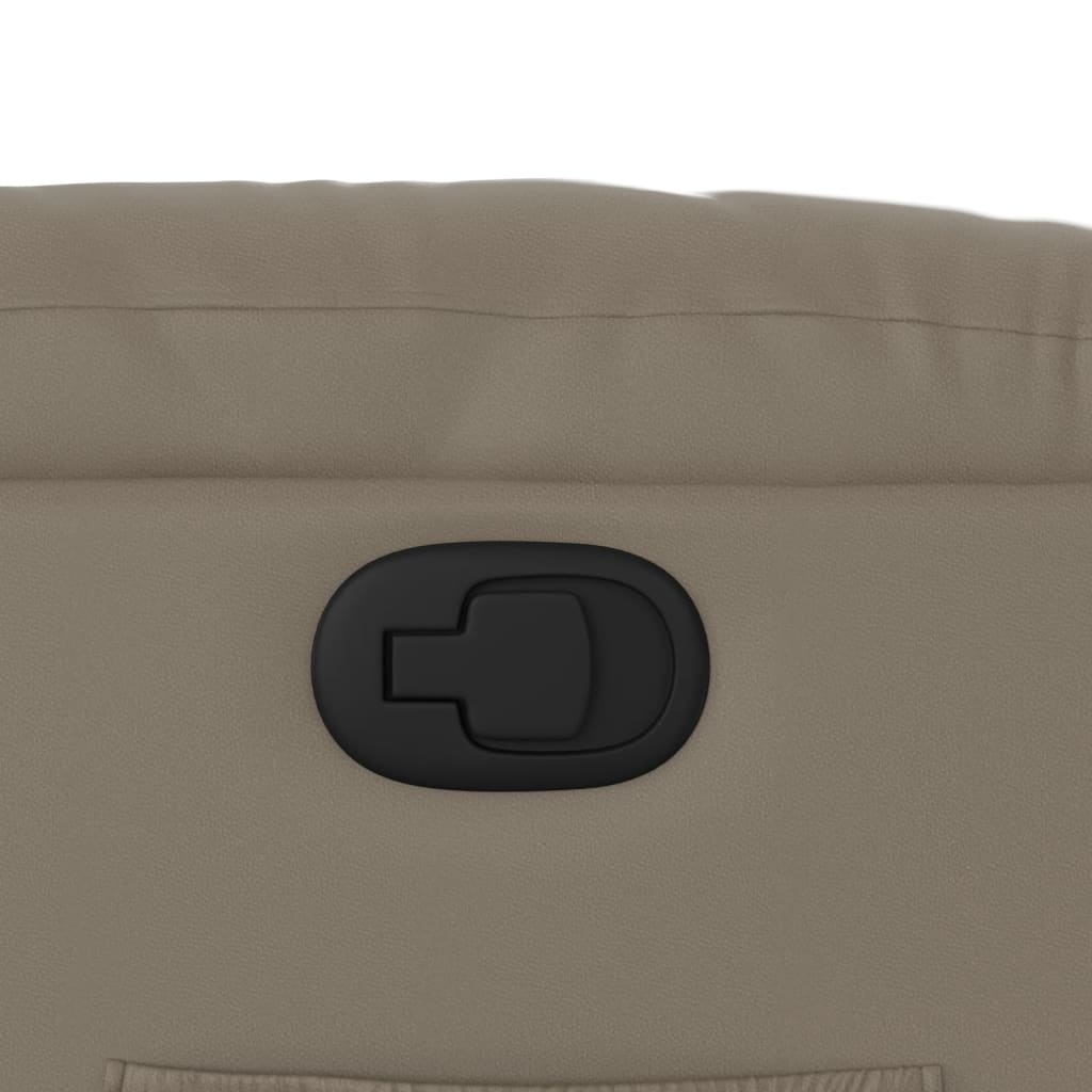 Relaxing chair cappuccino brown imitation leather