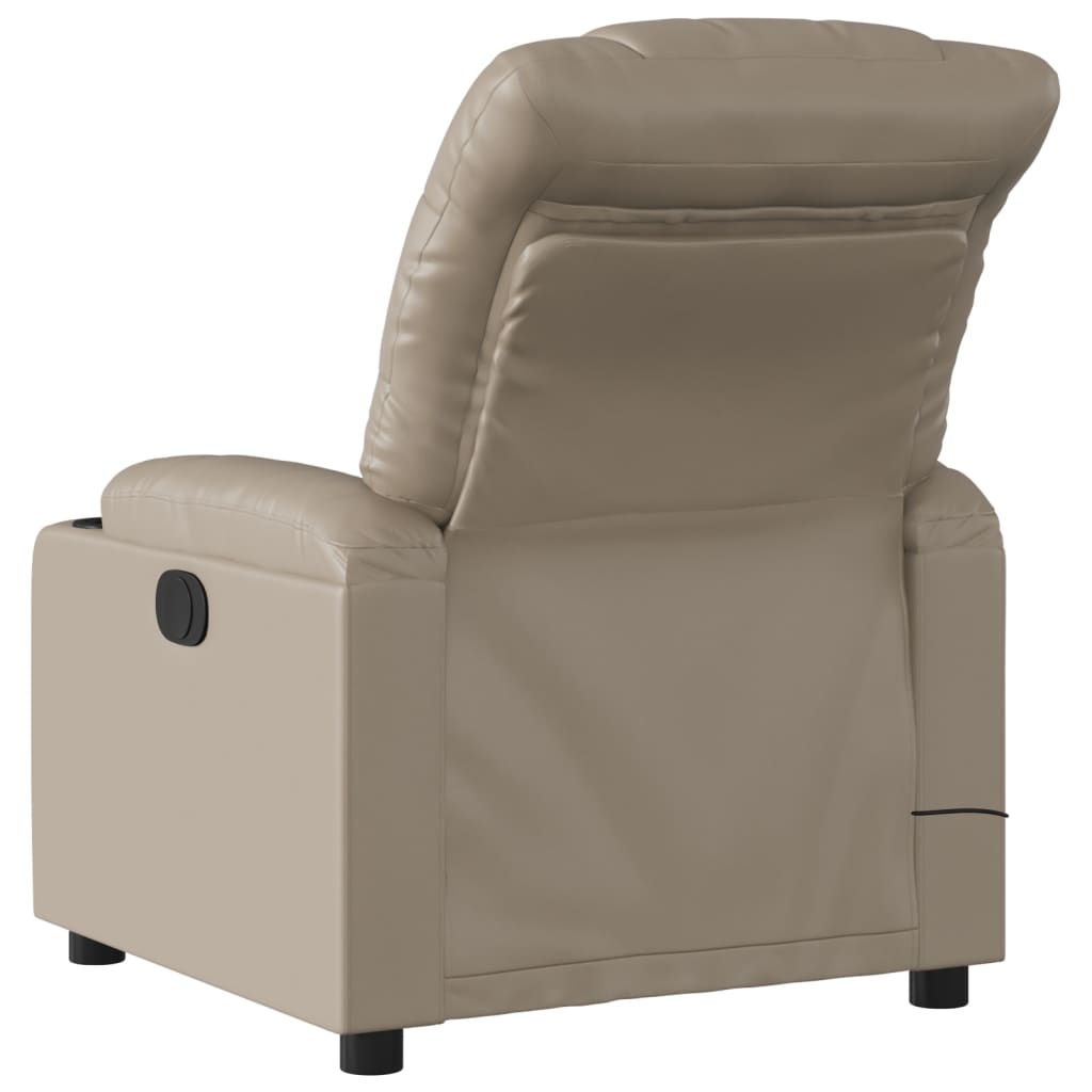 Massage Chair Cappuccino Brown Faux Leather