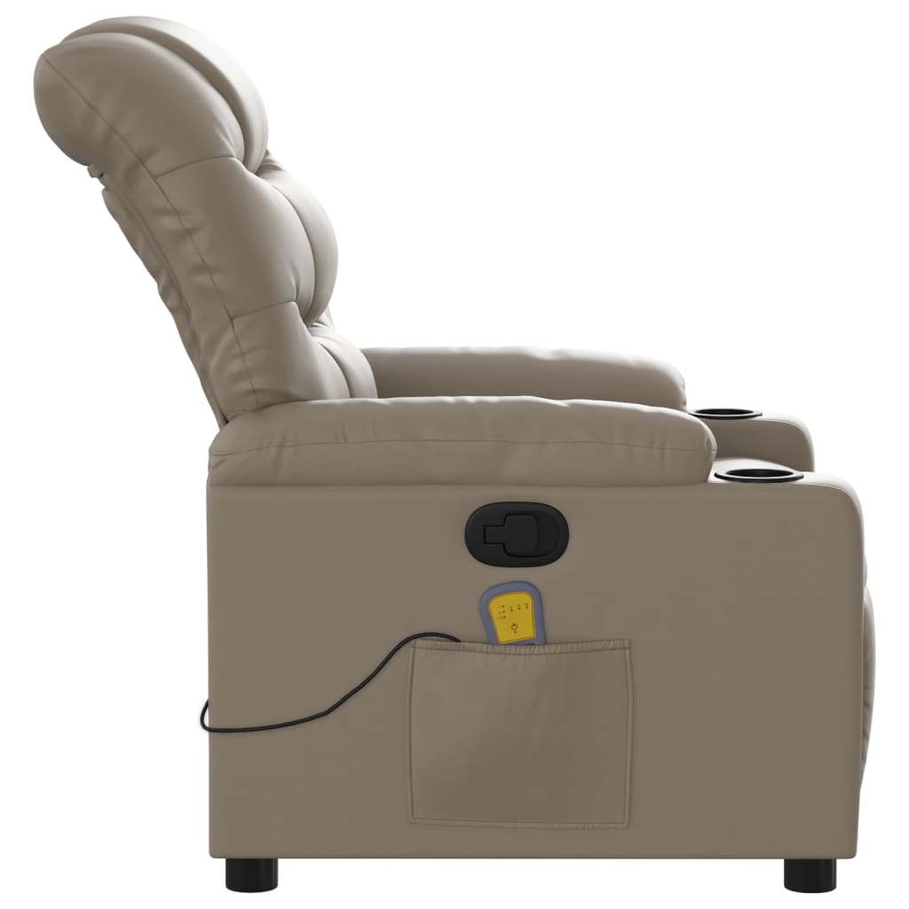 Massage Chair Cappuccino Brown Faux Leather