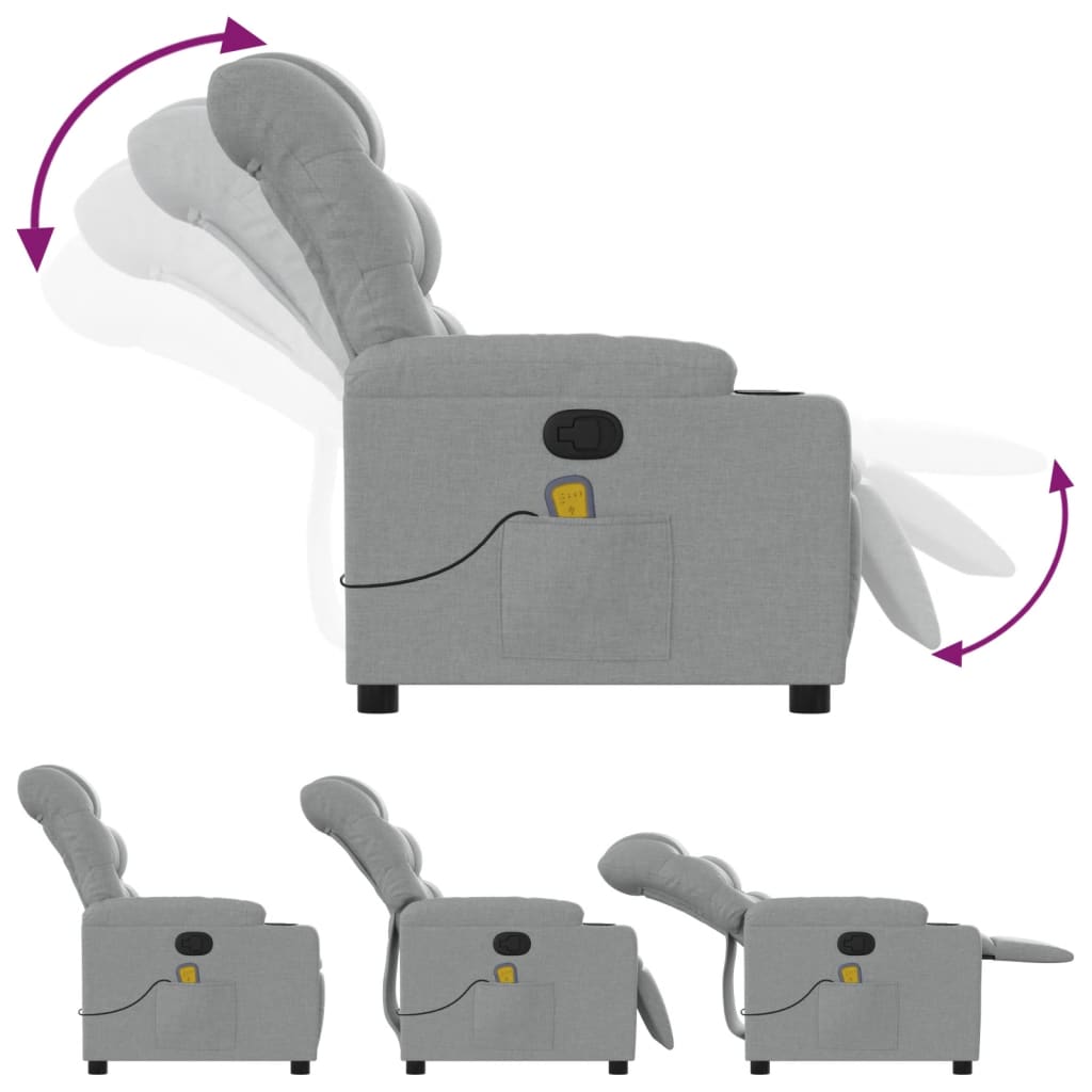 massage chair light gray fabric