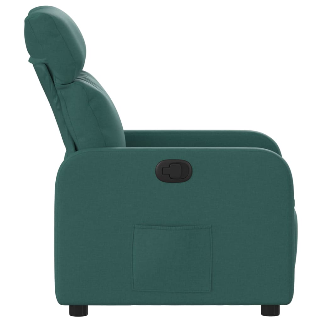 Relaxing Chair Dark Green Fabric