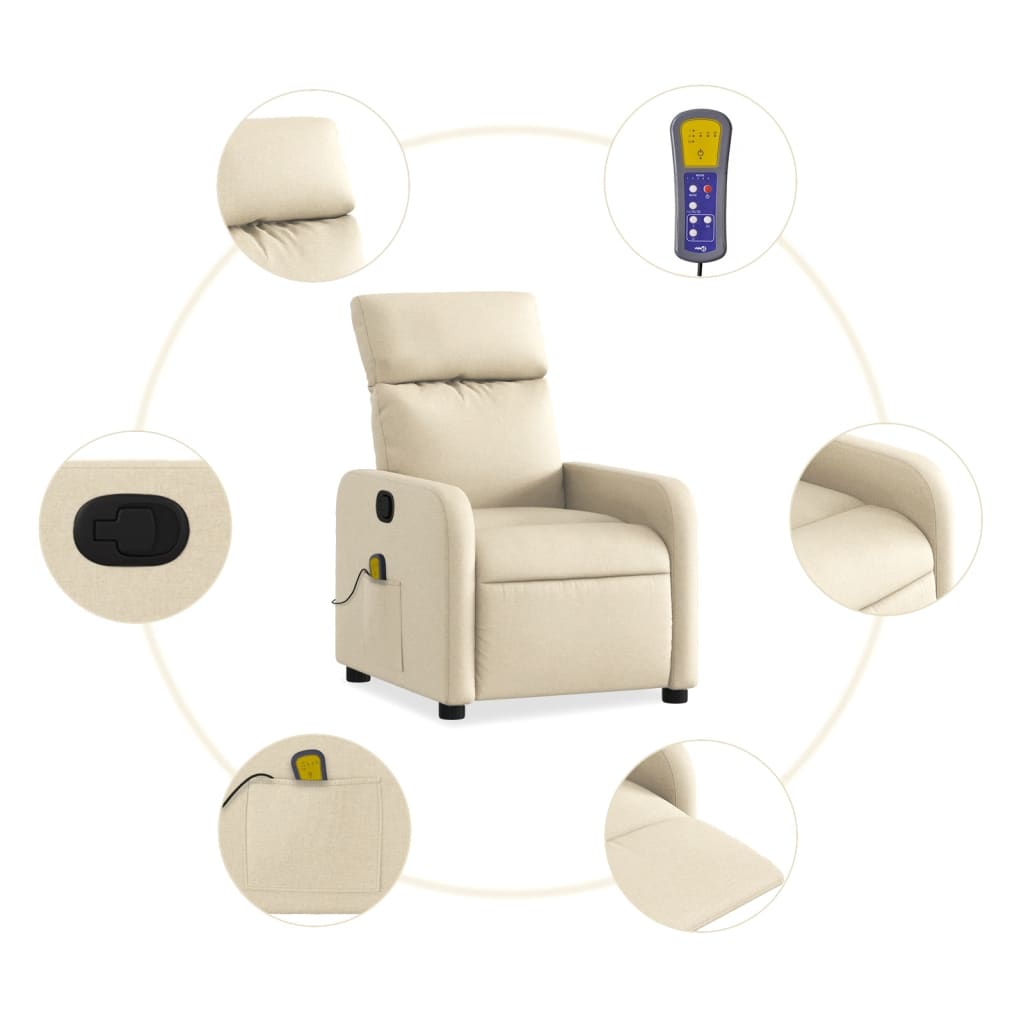 massage chair cream fabric