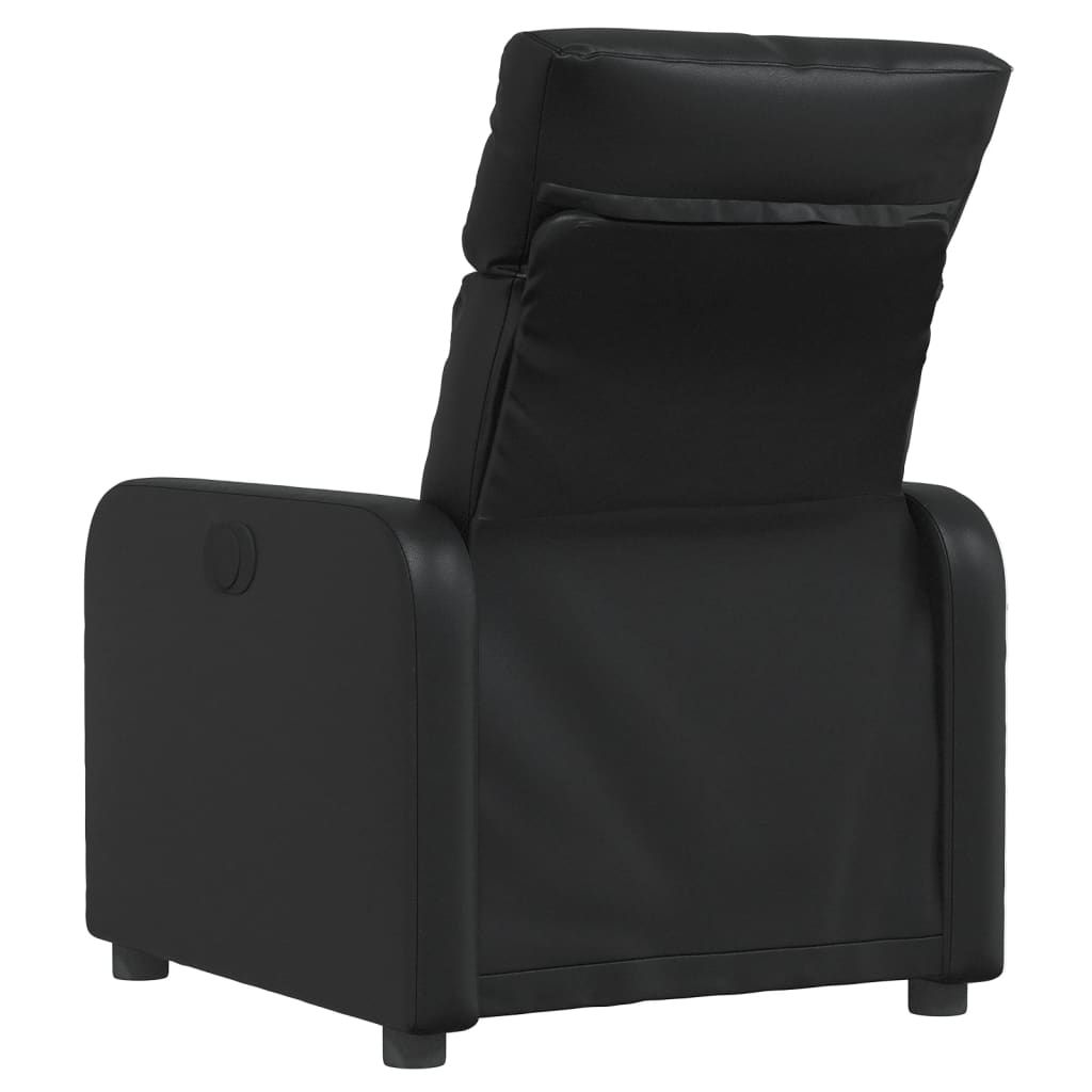 Relaxing Chair Black Faux Leather