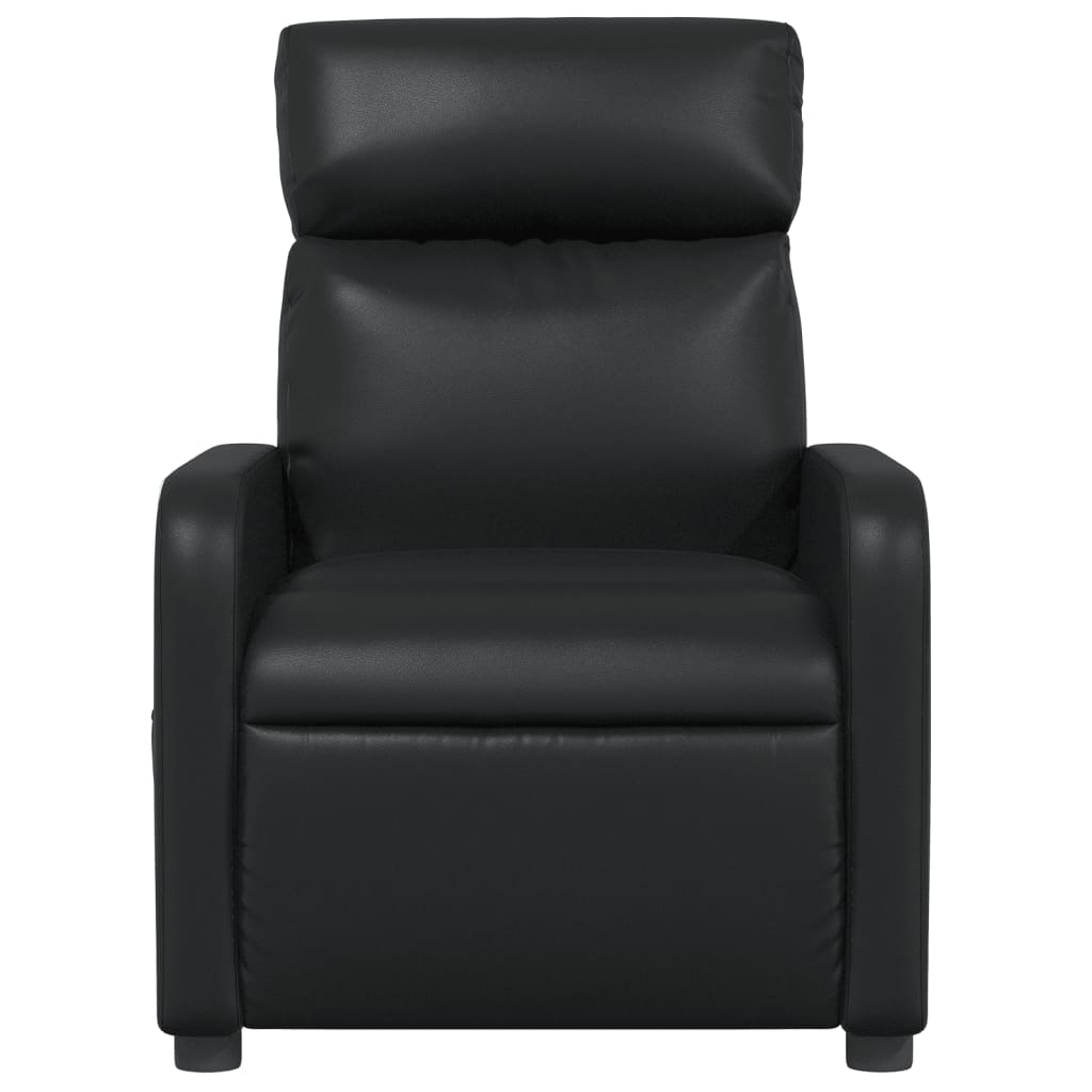 Relaxing Chair Black Faux Leather