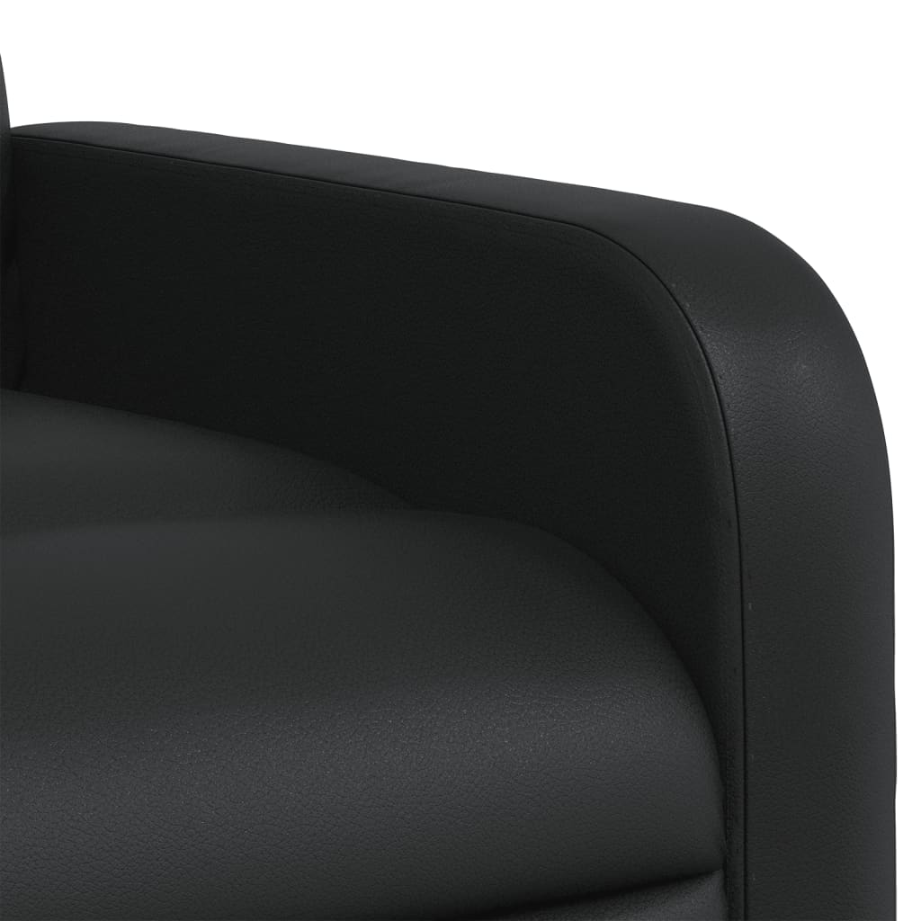 Relaxing Chair Black Faux Leather