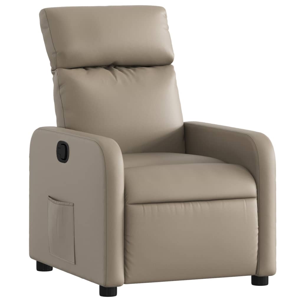Relaxing chair cappuccino brown imitation leather