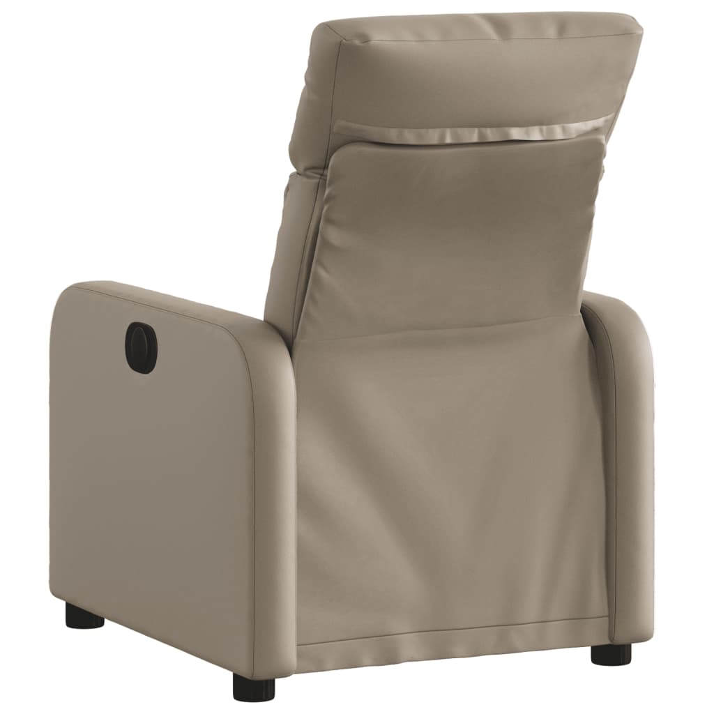 Relaxing chair cappuccino brown imitation leather