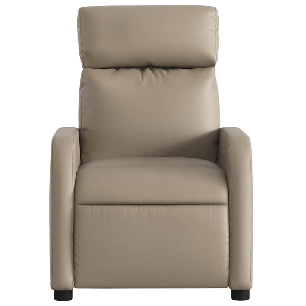 Relaxing chair cappuccino brown imitation leather