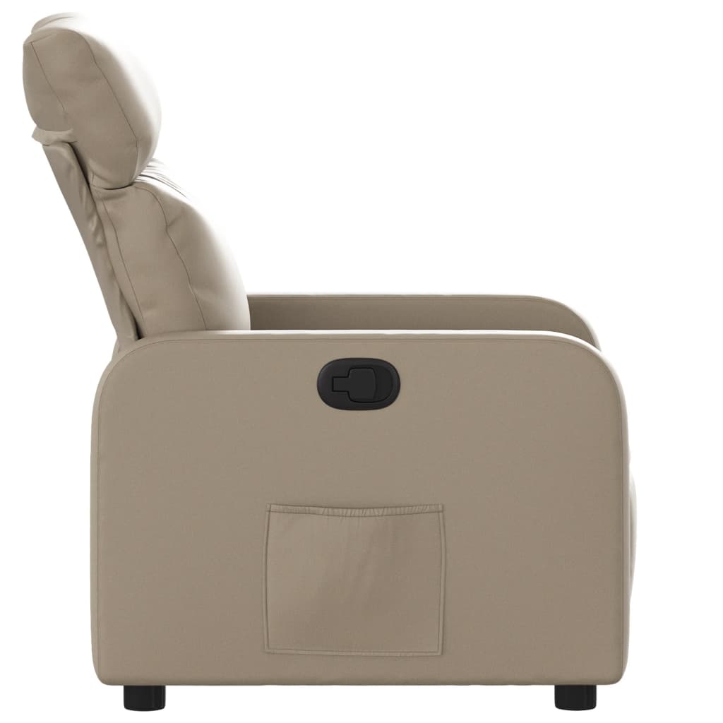 Relaxing chair cappuccino brown imitation leather