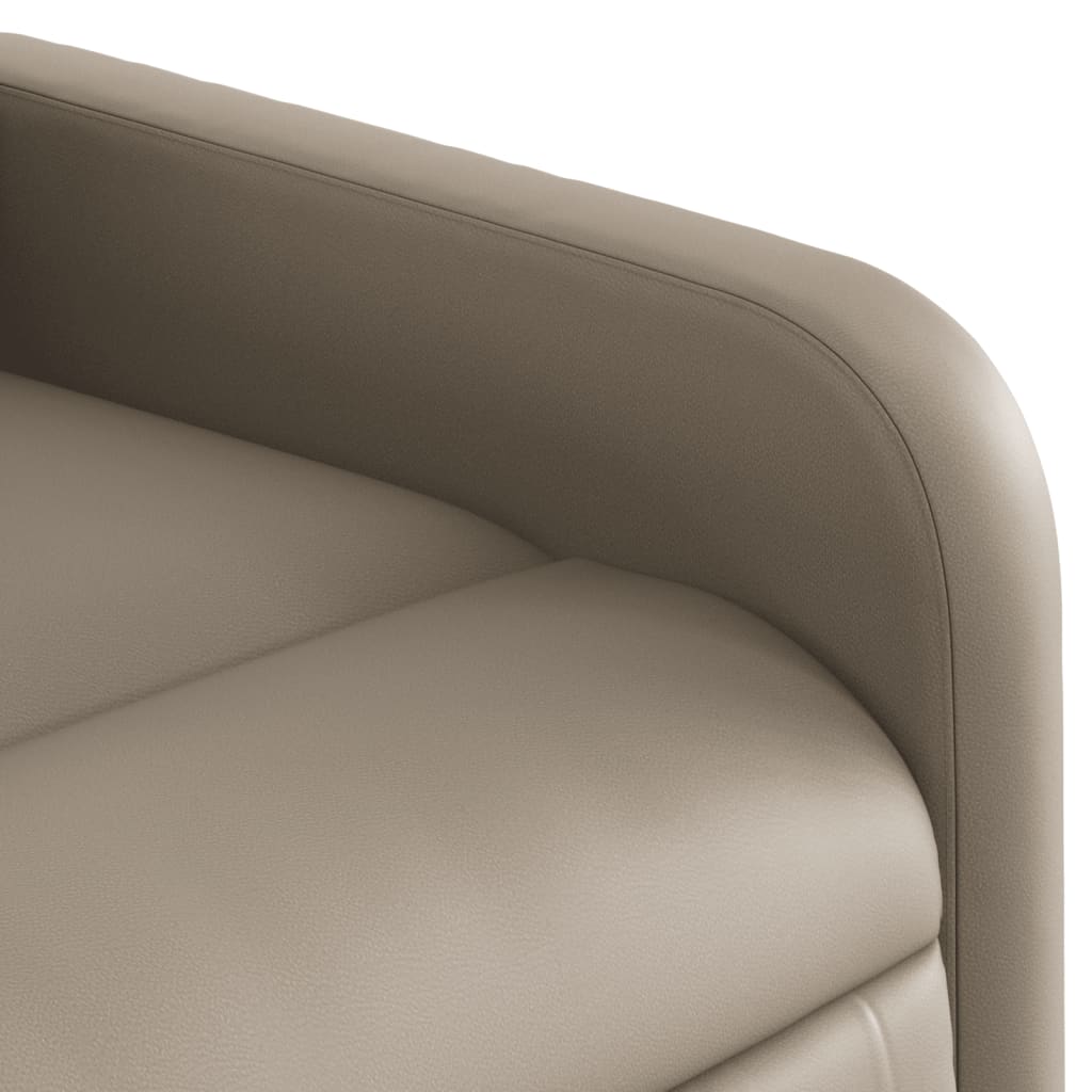 Relaxing chair cappuccino brown imitation leather
